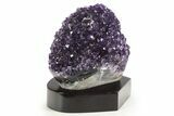 Deep Purple Amethyst Geode With Wood Base - Uruguay #342734-2